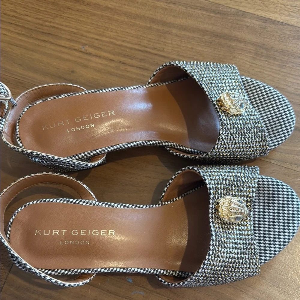 Kurt Geiger London crystal embellished eagle Heels with crystal ankle straps